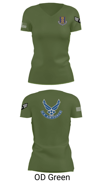 33rd Tactical Fighter Wing 38217245 Women's Short Sleeve V-neck Shirt - 28