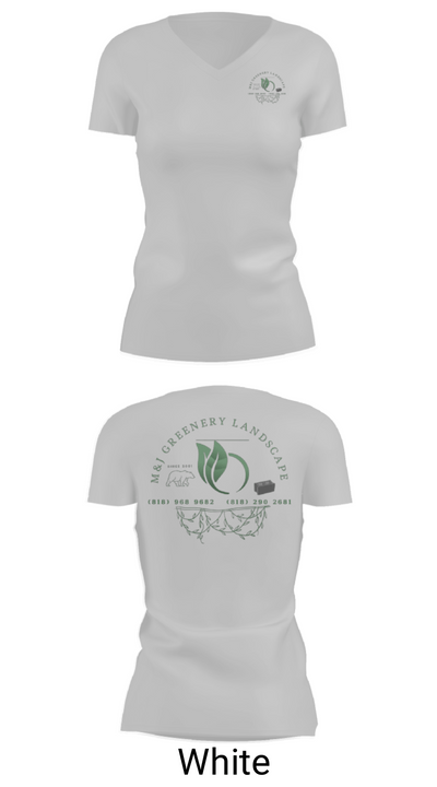 M&J GREENERY LANDSCAPE 54275960 Women's Short Sleeve V-neck Shirt - 7
