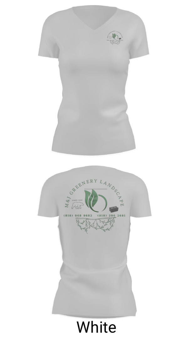 Women's Short Sleeve Vneck Shirt, M&J GREENERY LANDSCAPE, , Teamtime, Team time, sublimation, custom sports apparel, team uniforms, spirit wear, spiritwear, sports uniforms, custom shirts, team store, custom team store, fundraiser sports, apparel fundraiser