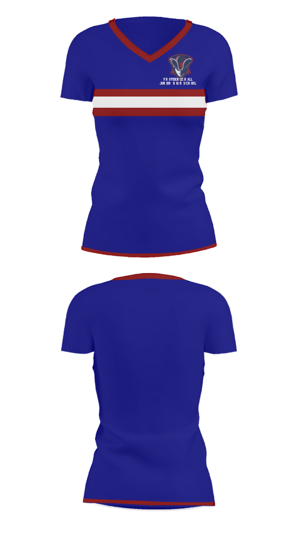 Women's Short Sleeve Vneck Shirt, Providence Hall Junior High School, Spirit Store, Teamtime, Team time, sublimation, custom sports apparel, team uniforms, spirit wear, spiritwear, sports uniforms, custom shirts, team store, custom team store, fundraiser sports, apparel fundraiser