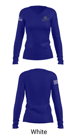 Women's Long Sleeve Vneck Shirt, Northwest Area High School, Spirit Store, Teamtime, Team time, sublimation, custom sports apparel, team uniforms, spirit wear, spiritwear, sports uniforms, custom shirts, team store, custom team store, fundraiser sports, apparel fundraiser