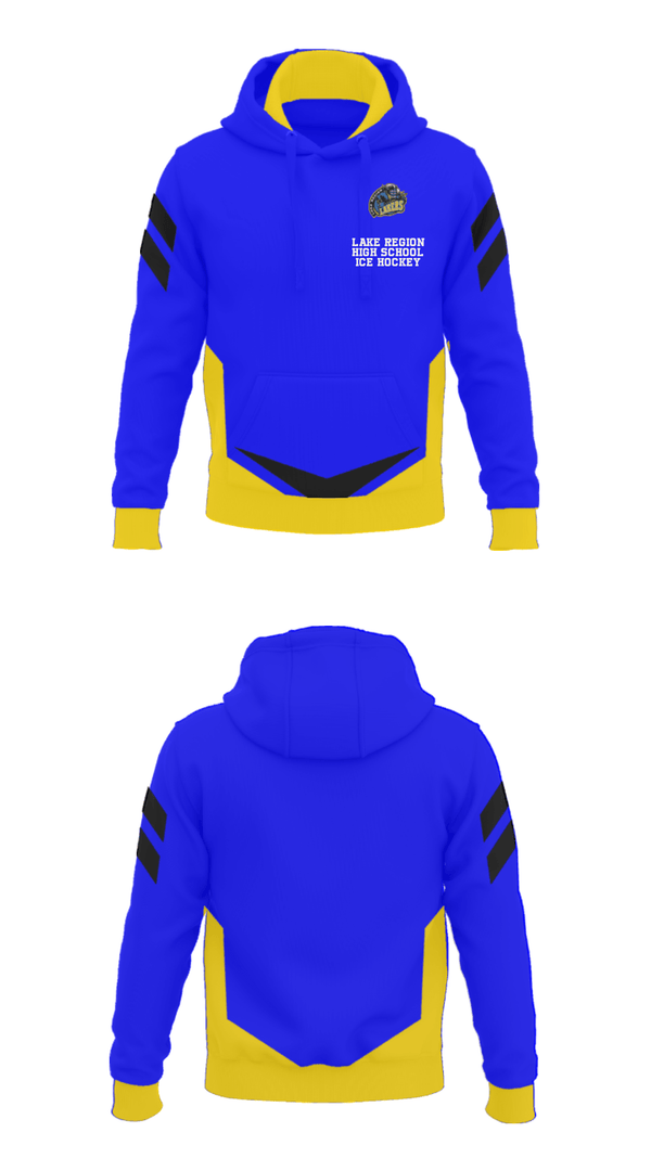 Hoodie, Lake Region High School Ice Hockey, Ice Hockey, Teamtime, Team time, sublimation, custom sports apparel, team uniforms, spirit wear, spiritwear, sports uniforms, custom shirts, team store, custom team store, fundraiser sports, apparel fundraiser