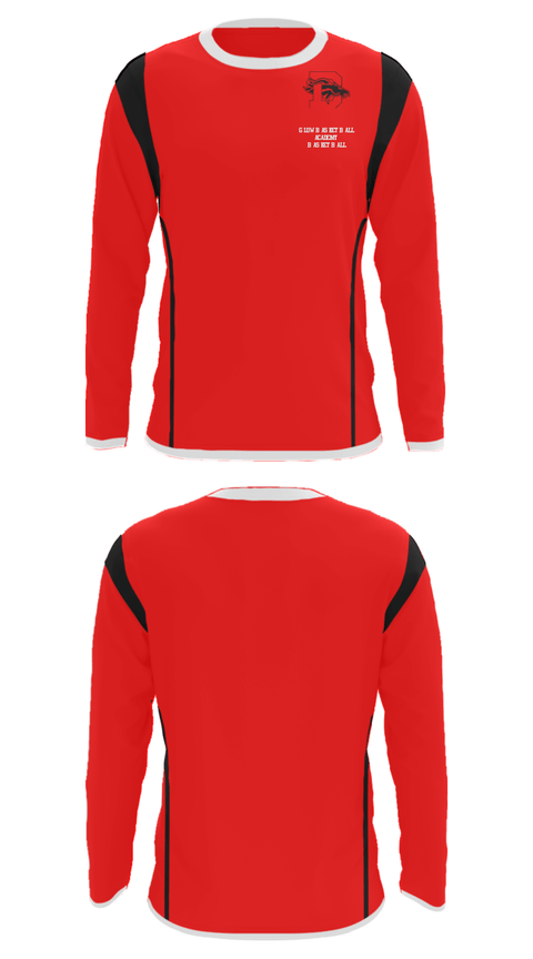 Long Sleeve Performance Shirt, Glow Basketball Academy Basketball, Men's Basketball, Teamtime, Team time, sublimation, custom sports apparel, team uniforms, spirit wear, spiritwear, sports uniforms, custom shirts, team store, custom team store, fundraiser sports, apparel fundraiser