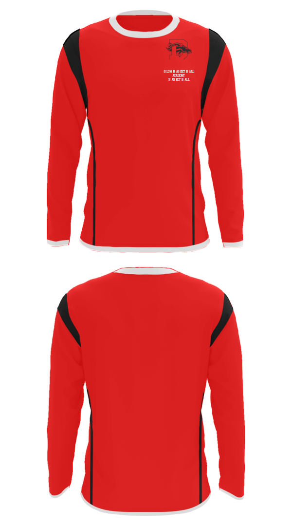 Long Sleeve Performance Shirt, Glow Basketball Academy Basketball, Men's Basketball, Teamtime, Team time, sublimation, custom sports apparel, team uniforms, spirit wear, spiritwear, sports uniforms, custom shirts, team store, custom team store, fundraiser sports, apparel fundraiser