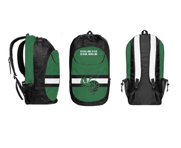 Gear Bag, Highland High School Bowling, Bowling, Teamtime, Team time, sublimation, custom sports apparel, team uniforms, spirit wear, spiritwear, sports uniforms, custom shirts, team store, custom team store, fundraiser sports, apparel fundraiser