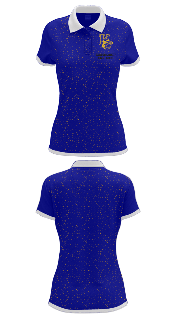 Women's Short Sleeve Performance Polo, Kemper County High School, Spirit Store, Teamtime, Team time, sublimation, custom sports apparel, team uniforms, spirit wear, spiritwear, sports uniforms, custom shirts, team store, custom team store, fundraiser sports, apparel fundraiser