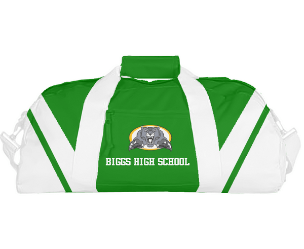 Duffle Bag, Biggs High School, Spirit Store, Teamtime, Team time, sublimation, custom sports apparel, team uniforms, spirit wear, spiritwear, sports uniforms, custom shirts, team store, custom team store, fundraiser sports, apparel fundraiser