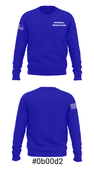 Crew Neck Sweatshirt, RUSSELL WRESTLING, Wrestling, Teamtime, Team time, sublimation, custom sports apparel, team uniforms, spirit wear, spiritwear, sports uniforms, custom shirts, team store, custom team store, fundraiser sports, apparel fundraiser