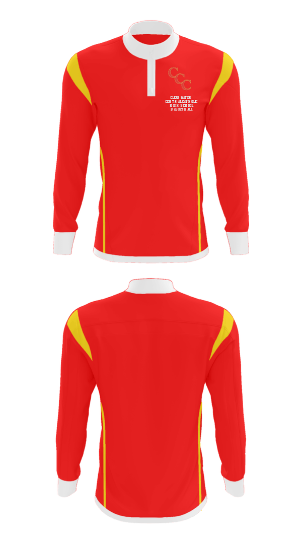 Quarter Zip Jacket, Clearwater Central Catholic High School Basketball, Women's Basketball, Teamtime, Team time, sublimation, custom sports apparel, team uniforms, spirit wear, spiritwear, sports uniforms, custom shirts, team store, custom team store, fundraiser sports, apparel fundraiser