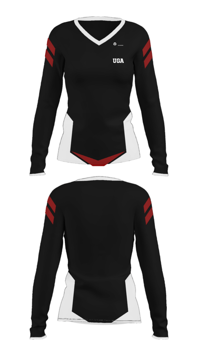 UGA 37821175 Women's Long Sleeve V-neck Shirt - 27