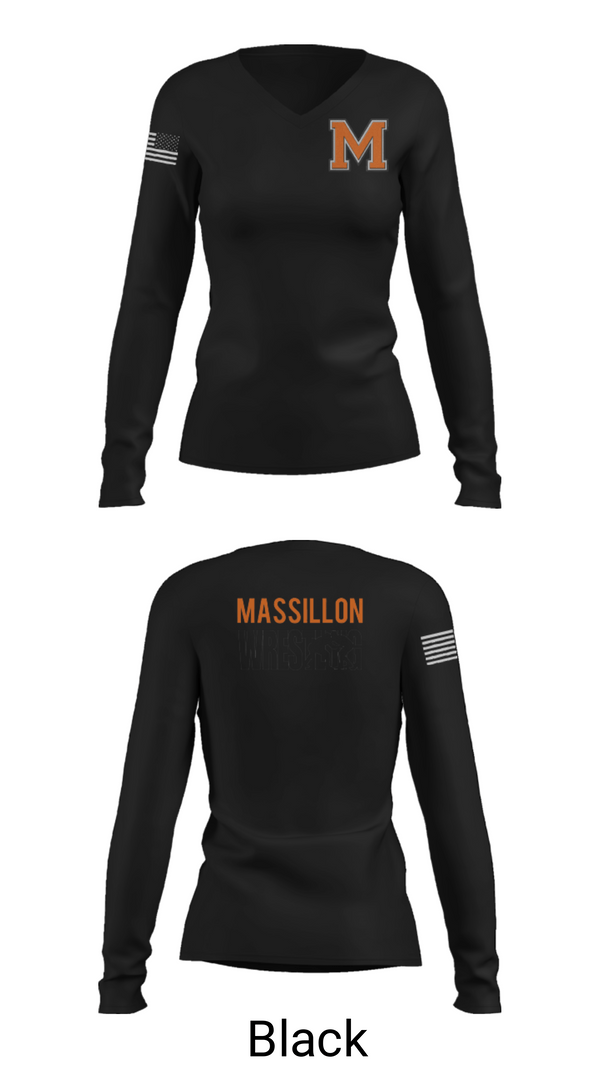 Women's Long Sleeve Vneck Shirt, Washington High School Wrestling, Wrestling, Teamtime, Team time, sublimation, custom sports apparel, team uniforms, spirit wear, spiritwear, sports uniforms, custom shirts, team store, custom team store, fundraiser sports, apparel fundraiser