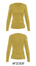 University of Michigan Gymnastics 92290961 Women's Long Sleeve V-neck Shirt - 20