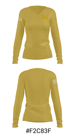 Women's Long Sleeve Vneck Shirt, University of Michigan Gymnastics, Men's Basketball, Teamtime, Team time, sublimation, custom sports apparel, team uniforms, spirit wear, spiritwear, sports uniforms, custom shirts, team store, custom team store, fundraiser sports, apparel fundraiser