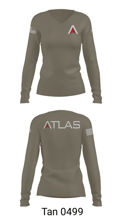 ATLAS 52779746 Women's Long Sleeve V-neck Shirt - 39