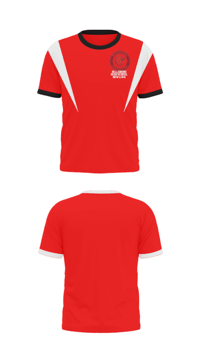 Hillsboro High School Bowling 29147919 Short Sleeve Performance Shirt - 32