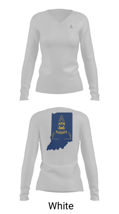 A&M FLIGHTS 82403687 Women's Long Sleeve V-neck Shirt - 6