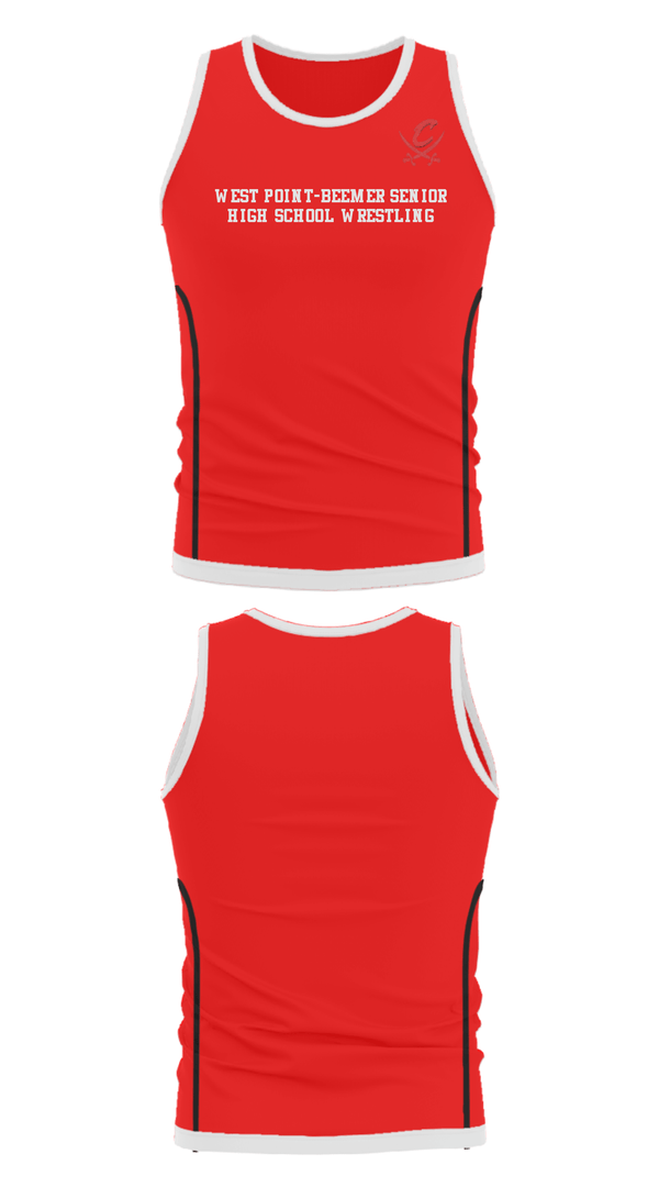 Tank Top, West Point-Beemer Senior High School Wrestling, Wrestling, Teamtime, Team time, sublimation, custom sports apparel, team uniforms, spirit wear, spiritwear, sports uniforms, custom shirts, team store, custom team store, fundraiser sports, apparel fundraiser