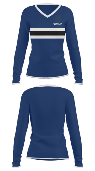 Women's Long Sleeve Vneck Shirt, Wagner Gen Louis Middle School, Spirit Store, Teamtime, Team time, sublimation, custom sports apparel, team uniforms, spirit wear, spiritwear, sports uniforms, custom shirts, team store, custom team store, fundraiser sports, apparel fundraiser