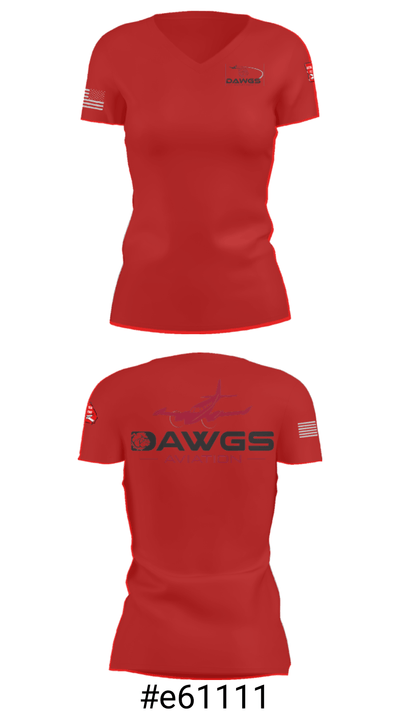 Dawgs Aviation 13056460 Women's Short Sleeve V-neck Shirt - 21