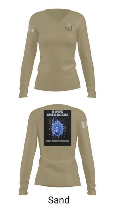 Rowe Enforcers 68406360 Women's Long Sleeve V-neck Shirt - 47