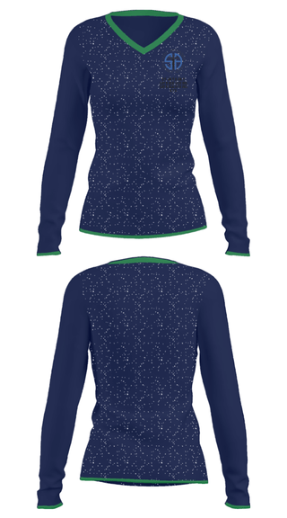 Women's Long Sleeve Vneck Shirt, St Anthony Catholic School Catholic School Sys, Spirit Store, Teamtime, Team time, sublimation, custom sports apparel, team uniforms, spirit wear, spiritwear, sports uniforms, custom shirts, team store, custom team store, fundraiser sports, apparel fundraiser