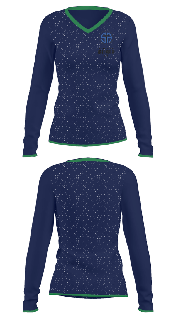 Women's Long Sleeve Vneck Shirt, St Anthony Catholic School Catholic School Sys, Spirit Store, Teamtime, Team time, sublimation, custom sports apparel, team uniforms, spirit wear, spiritwear, sports uniforms, custom shirts, team store, custom team store, fundraiser sports, apparel fundraiser