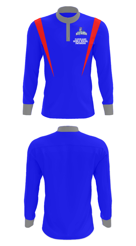 Quarter Zip Jacket, Cleveland Middle School Swimming, Swimming, Teamtime, Team time, sublimation, custom sports apparel, team uniforms, spirit wear, spiritwear, sports uniforms, custom shirts, team store, custom team store, fundraiser sports, apparel fundraiser