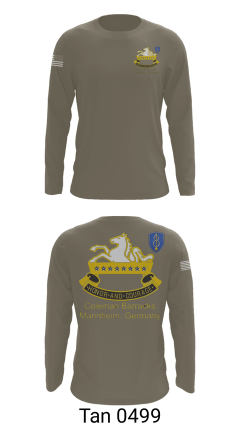 Long Sleeve Performance Shirt, 3/7 Cav, Army, Teamtime, Team time, sublimation, custom sports apparel, team uniforms, spirit wear, spiritwear, sports uniforms, custom shirts, team store, custom team store, fundraiser sports, apparel fundraiser