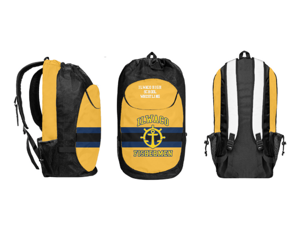 Gear Bag, Ilwaco High School Wrestling, Wrestling, Teamtime, Team time, sublimation, custom sports apparel, team uniforms, spirit wear, spiritwear, sports uniforms, custom shirts, team store, custom team store, fundraiser sports, apparel fundraiser