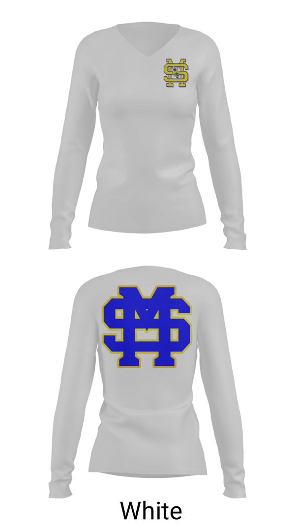 Women's Long Sleeve Vneck Shirt, St Martin High School Swimming, Swimming, Teamtime, Team time, sublimation, custom sports apparel, team uniforms, spirit wear, spiritwear, sports uniforms, custom shirts, team store, custom team store, fundraiser sports, apparel fundraiser