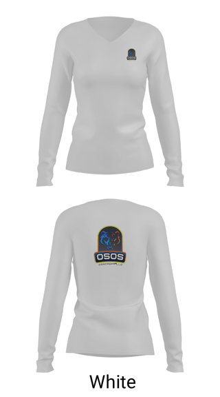Women's Long Sleeve Vneck Shirt, OSOS CONCRETE LLC, , Teamtime, Team time, sublimation, custom sports apparel, team uniforms, spirit wear, spiritwear, sports uniforms, custom shirts, team store, custom team store, fundraiser sports, apparel fundraiser