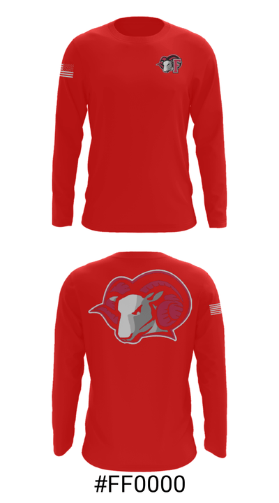 Franklinton High School Swimming 35883483 Long Sleeve Performance Shirt - 18