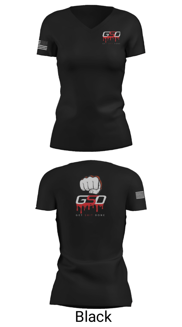 Women's Short Sleeve Vneck Shirt, GetShitDone, E-Sports, Teamtime, Team time, sublimation, custom sports apparel, team uniforms, spirit wear, spiritwear, sports uniforms, custom shirts, team store, custom team store, fundraiser sports, apparel fundraiser