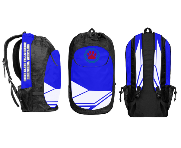 Gear Bag, South Glens Falls Senior High School Wrestling, Wrestling, Teamtime, Team time, sublimation, custom sports apparel, team uniforms, spirit wear, spiritwear, sports uniforms, custom shirts, team store, custom team store, fundraiser sports, apparel fundraiser