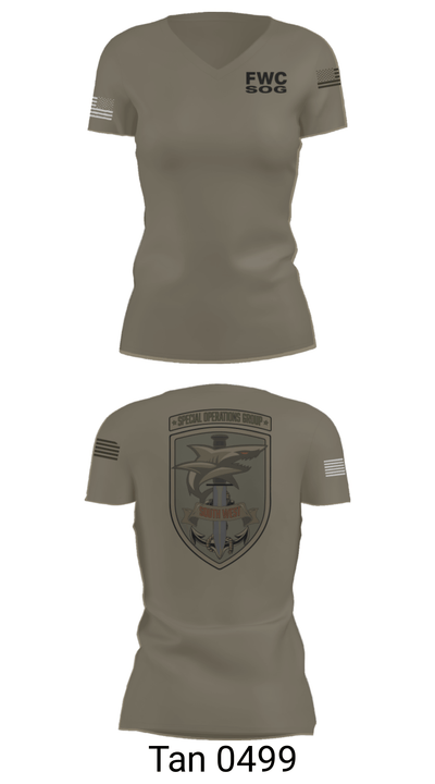 FWC SW SOG 50539560 Women's Short Sleeve V-neck Shirt - 36