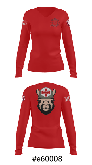 Women's Long Sleeve Vneck Shirt, WBAMCAlpha Company, WBAMC, Softball, Teamtime, Team time, sublimation, custom sports apparel, team uniforms, spirit wear, spiritwear, sports uniforms, custom shirts, team store, custom team store, fundraiser sports, apparel fundraiser