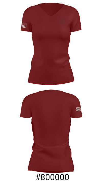 Valiente College Preparatory Charter School 46137287 Women's Short Sleeve V-neck Shirt - 21