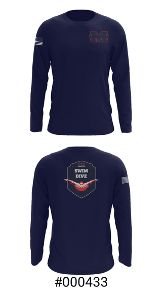Long Sleeve Performance Shirt, Manvel High School Swimming, Swimming, Teamtime, Team time, sublimation, custom sports apparel, team uniforms, spirit wear, spiritwear, sports uniforms, custom shirts, team store, custom team store, fundraiser sports, apparel fundraiser
