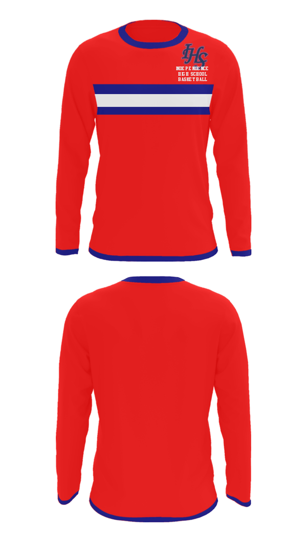 Long Sleeve Performance Shirt, Independence High School Basketball, Women's Basketball, Teamtime, Team time, sublimation, custom sports apparel, team uniforms, spirit wear, spiritwear, sports uniforms, custom shirts, team store, custom team store, fundraiser sports, apparel fundraiser