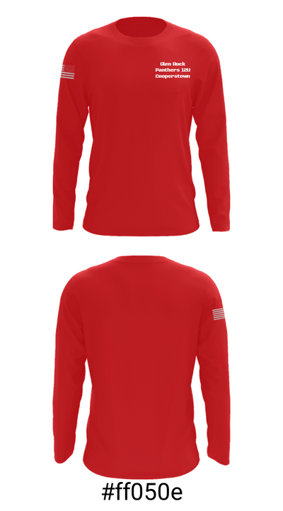 Glen Rock Panthers 12U Cooperstown 31868089 Long Sleeve Performance Shirt - 18