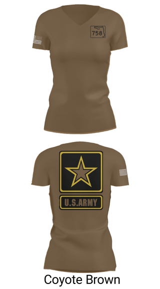 Women's Short Sleeve Vneck Shirt, 758 maintenance company, Army, Teamtime, Team time, sublimation, custom sports apparel, team uniforms, spirit wear, spiritwear, sports uniforms, custom shirts, team store, custom team store, fundraiser sports, apparel fundraiser