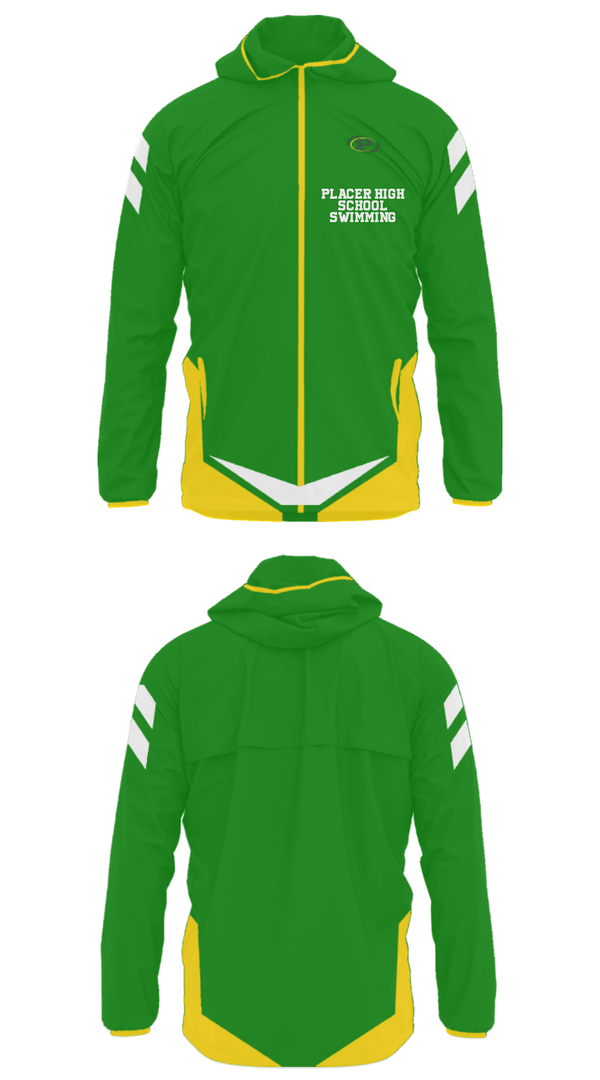Windbreaker, Placer High School Swimming, Swimming, Teamtime, Team time, sublimation, custom sports apparel, team uniforms, spirit wear, spiritwear, sports uniforms, custom shirts, team store, custom team store, fundraiser sports, apparel fundraiser