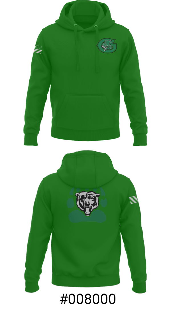 Hoodie, Gold-Burg High School Basketball, Women's Basketball, Teamtime, Team time, sublimation, custom sports apparel, team uniforms, spirit wear, spiritwear, sports uniforms, custom shirts, team store, custom team store, fundraiser sports, apparel fundraiser