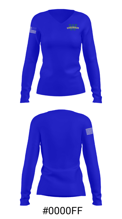 Wahconah Regional High School Cross Country 50606854 Women's Long Sleeve V-neck Shirt - 20