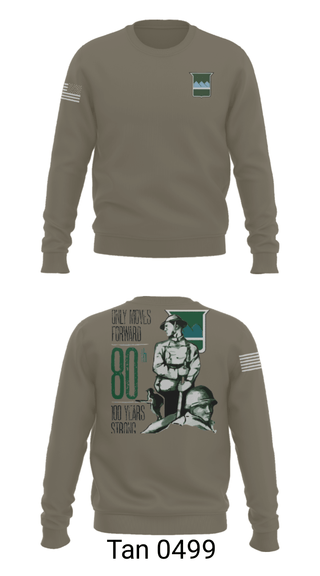 Crew Neck Sweatshirt, 80th Training Command, , Teamtime, Team time, sublimation, custom sports apparel, team uniforms, spirit wear, spiritwear, sports uniforms, custom shirts, team store, custom team store, fundraiser sports, apparel fundraiser