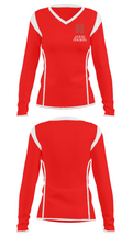 Naperville Central High School Lacrosse 51181637 Women's Long Sleeve V-neck Shirt - 34