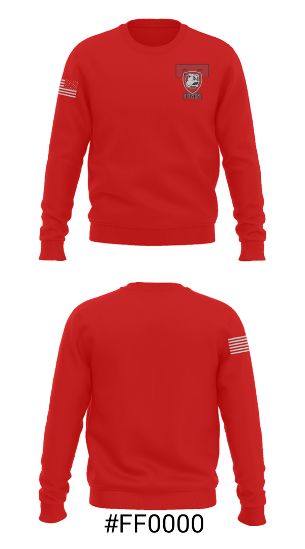 Crew Neck Sweatshirt, Thomasville Middle School, Spirit Store, Teamtime, Team time, sublimation, custom sports apparel, team uniforms, spirit wear, spiritwear, sports uniforms, custom shirts, team store, custom team store, fundraiser sports, apparel fundraiser