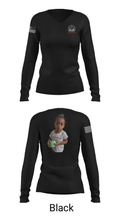 BullDawgFitness 48051784 Women's Long Sleeve V-neck Shirt - 13