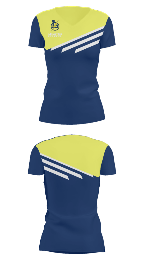 Women's Short Sleeve Vneck Shirt, Littlestown High School, Spirit Store, Teamtime, Team time, sublimation, custom sports apparel, team uniforms, spirit wear, spiritwear, sports uniforms, custom shirts, team store, custom team store, fundraiser sports, apparel fundraiser