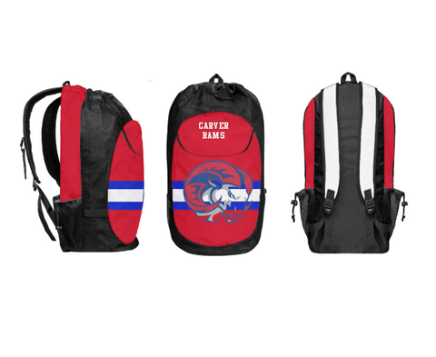 Gear Bag, Carver rams, Football, Teamtime, Team time, sublimation, custom sports apparel, team uniforms, spirit wear, spiritwear, sports uniforms, custom shirts, team store, custom team store, fundraiser sports, apparel fundraiser